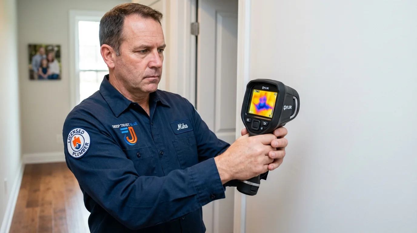Thermal imaging leak detection by Johns Plumbing LLC in Burton